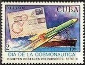 (1990-021) Марка Куба "Германия 1933"    День космонавтики III Θ